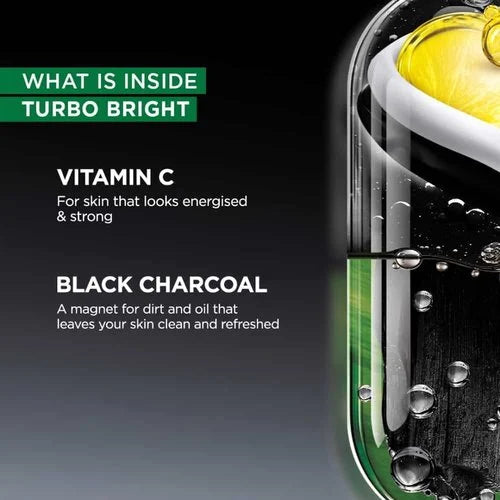Garnier Men Turbo Bright Anti-Pollution Double Action Face Wash 150g